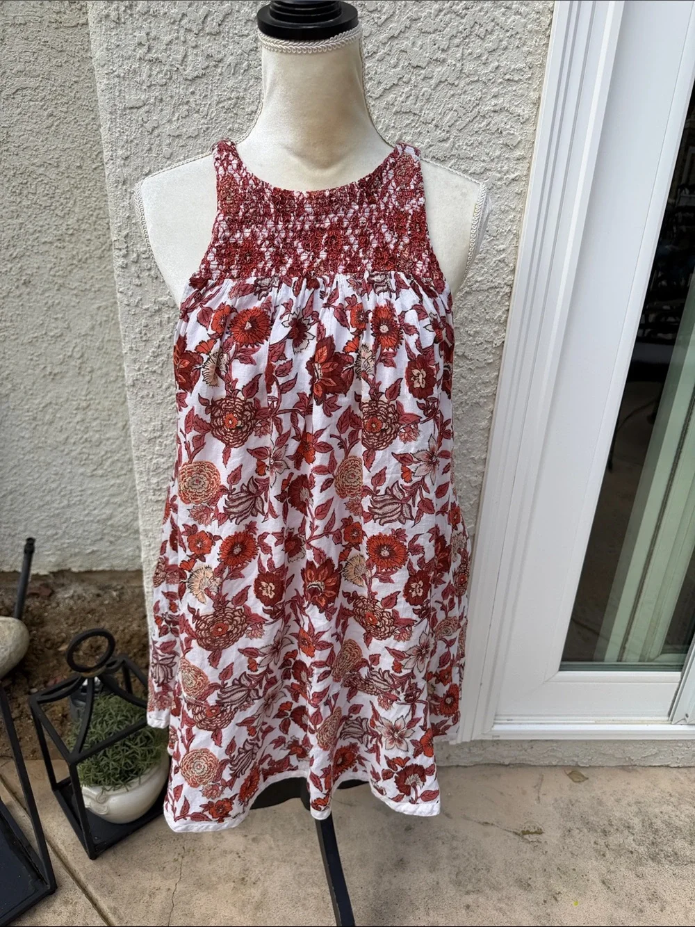 Free People Oh Baby Floral Smocked Boho Babydoll Mini Dress Women's Size XS